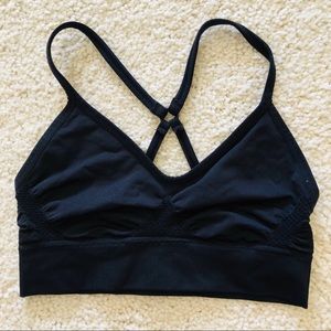 Nike Women's Black V- Neck Dri Fit Sports Bra  S